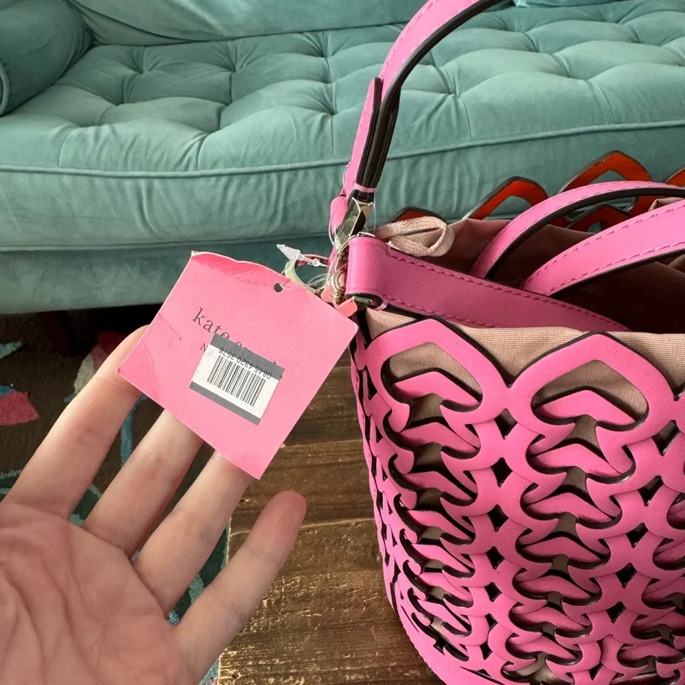 NWT Kate Spade Dorie small bucket bag in Hibiscus Tea - Picture 12 of 14